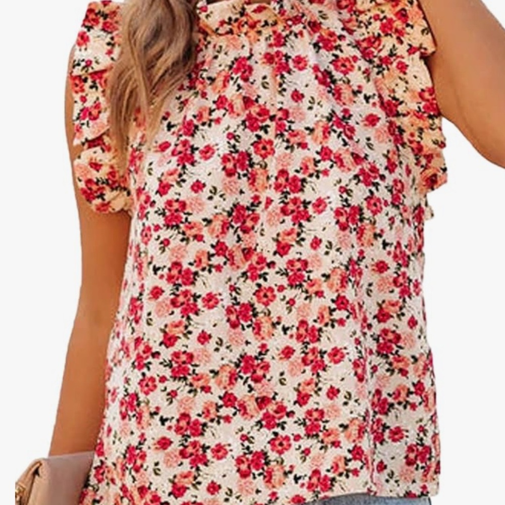 Floral Ruffle Sleeve blouse - Picture 3 of 5